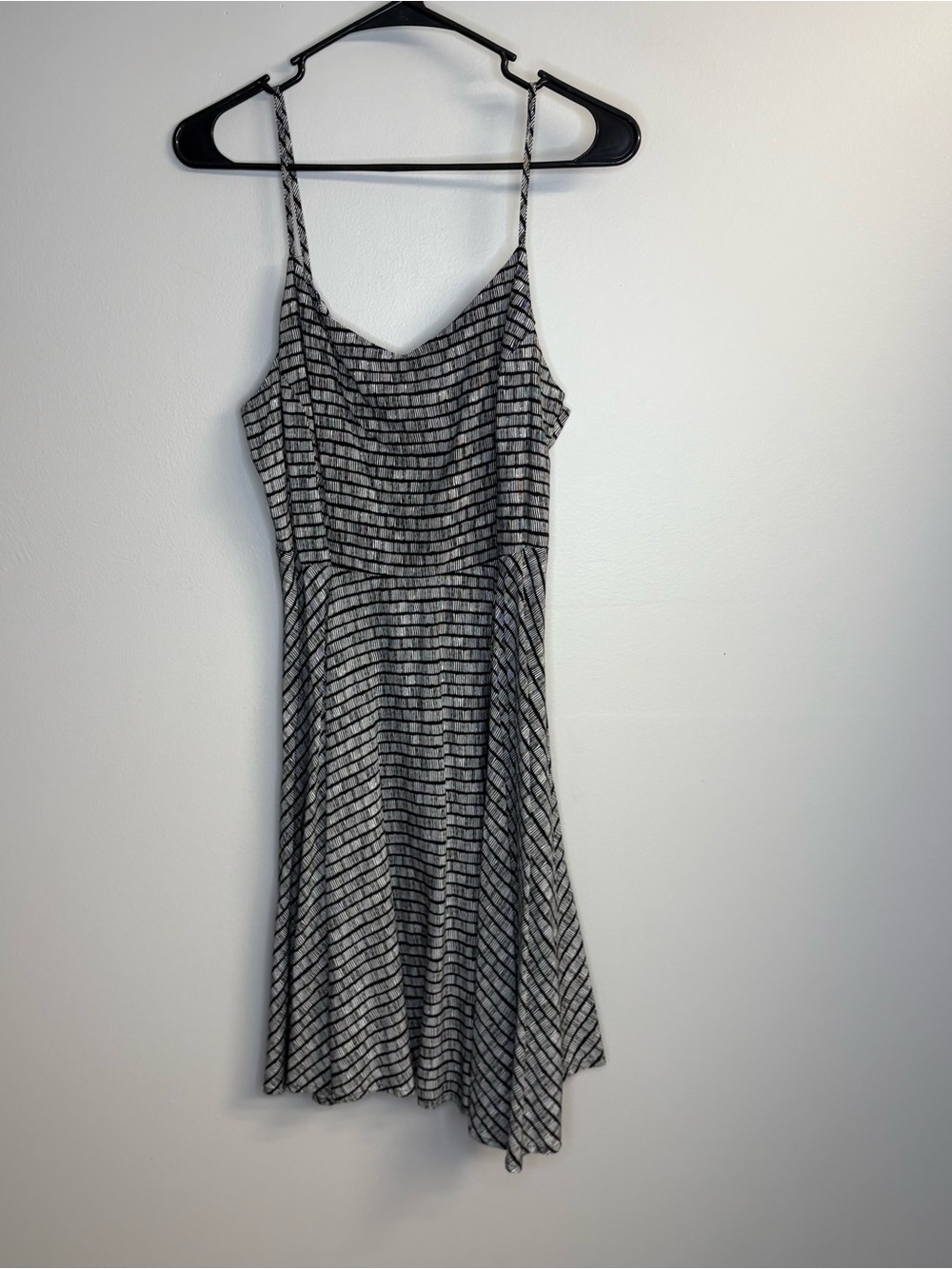 Old Navy Black and White Striped Spaghetti Strap Mini Dress